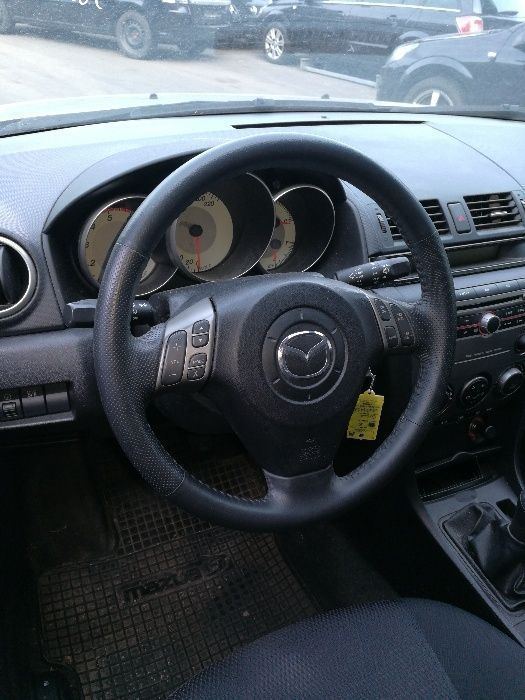 Volan Mazda 3 2003-2009 volan piele cu comenzi airbag volan dezmembrez