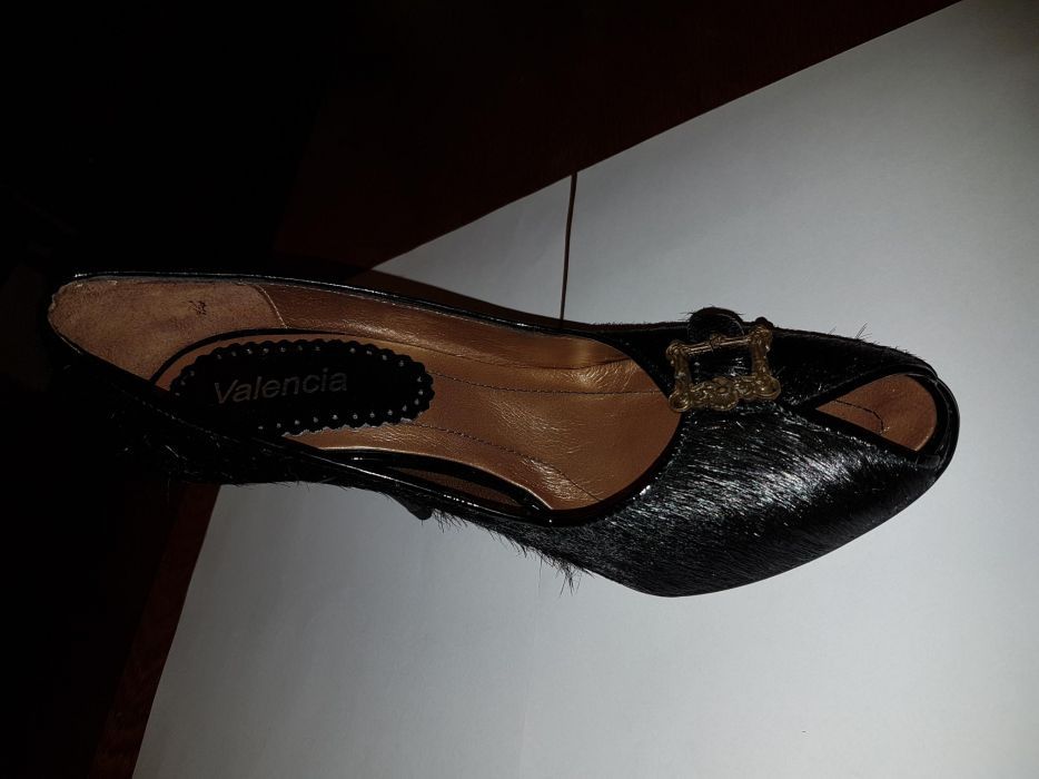 Pantofi VALENCIA piele cu păr