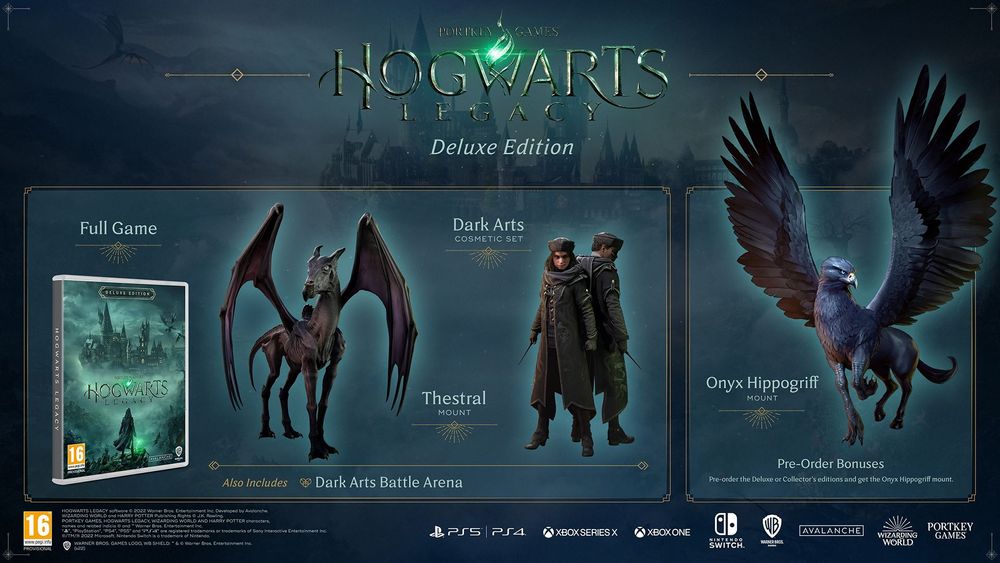 Nintendo Switch - OLED Model + Super Mario Wonder, Hogwarts Legacy