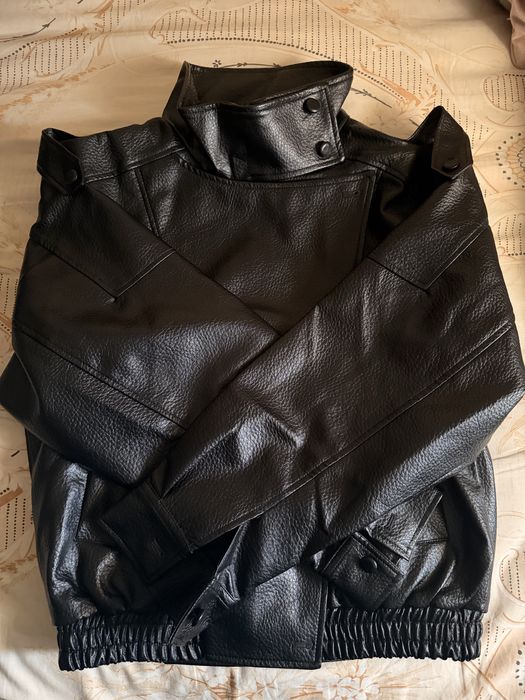 Кожено oversize яке