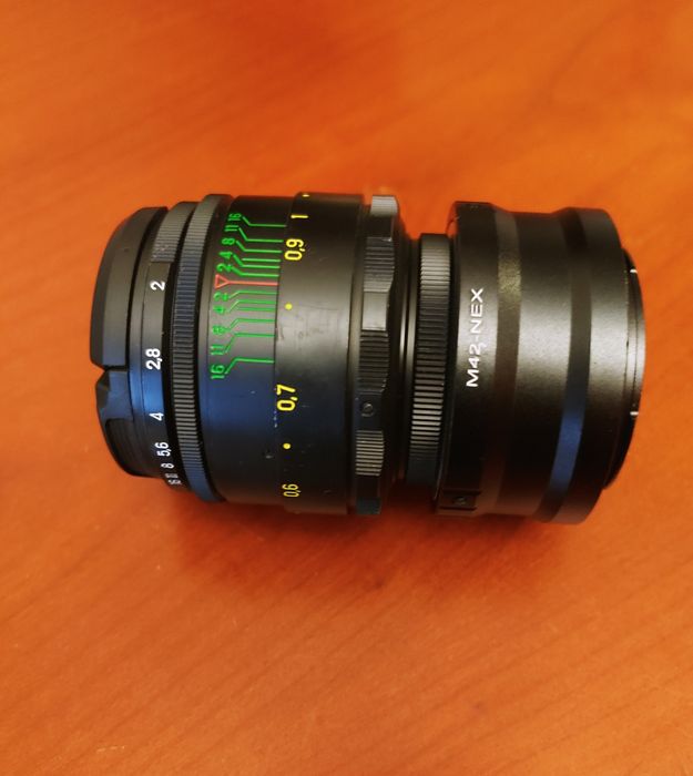 Объектив Гелиос 44-2 +Sony e - M42 адаптер