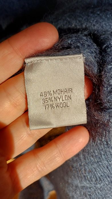 Дълга синя рокля с мохер M