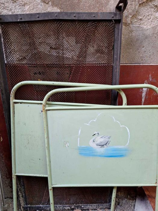 Ретро/винтидж детско метално легло с дюшече