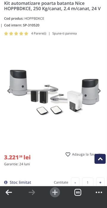 Nice Vand automatizare porti Nice
