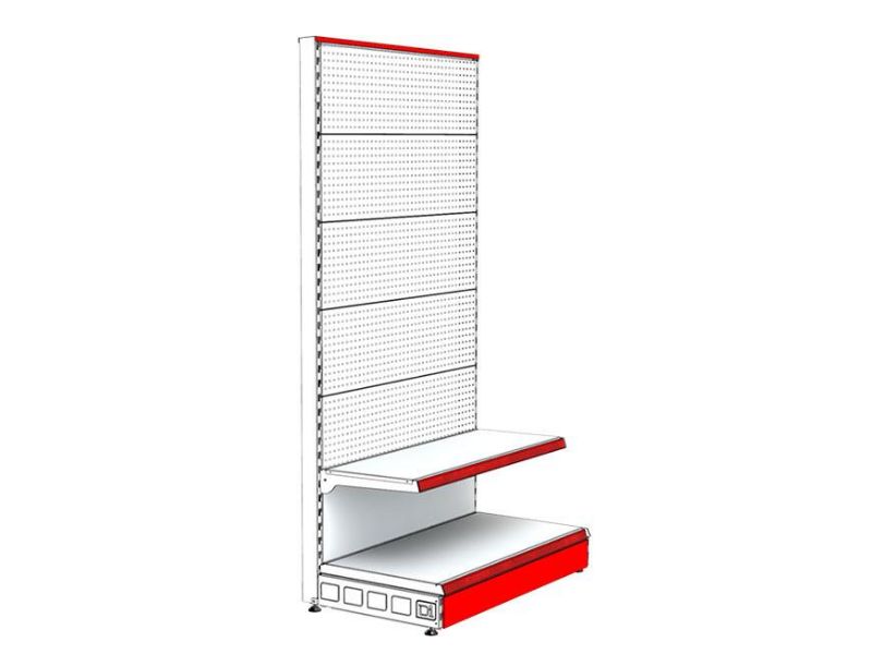 Магазинен стелаж с перфо гръб