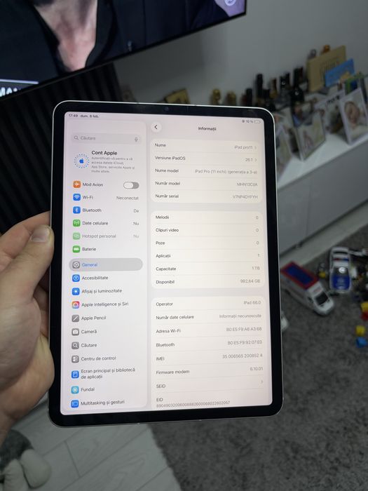 Vand ipad pro 11 inch gen 3 1TB
