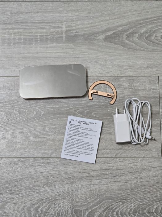 Ceas de masă digital cu oglindă 6.5" – Rose Gold – nou
