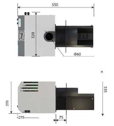 Arzator peleti ThermFort TP 30kW, peleti de paie, floare, samburi