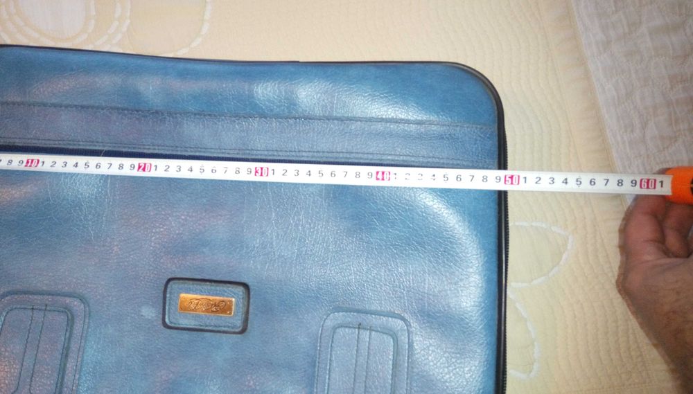 Куфар естествена кожа - Марко Поло син Marco Polo Suitcase