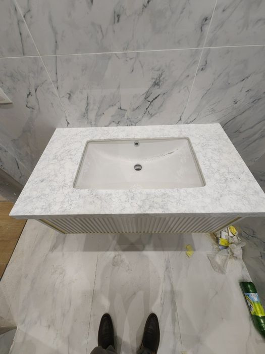 Столешницы из искусственный камень для санузел