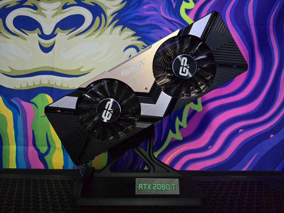 RTX 2080 Ti със стойка за декорация, за части, GPU Nvidia, 11gb, украса, подарък