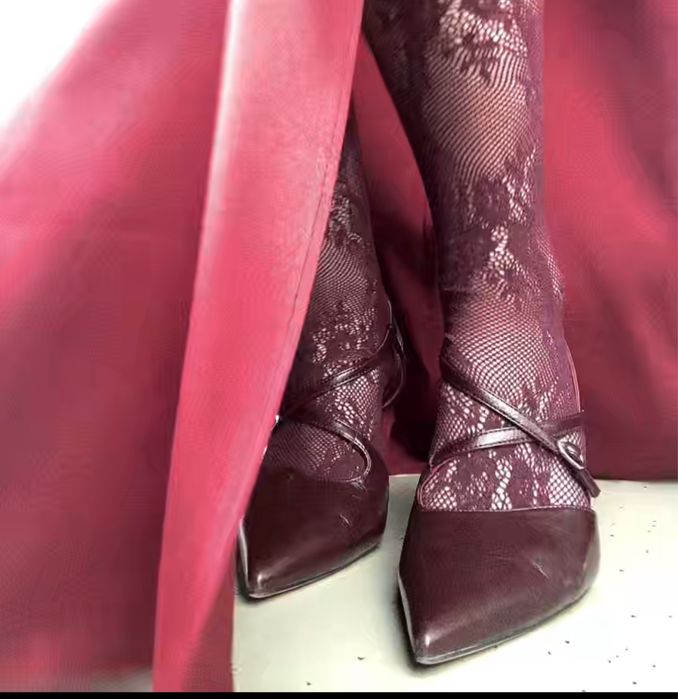 туфли красные острые