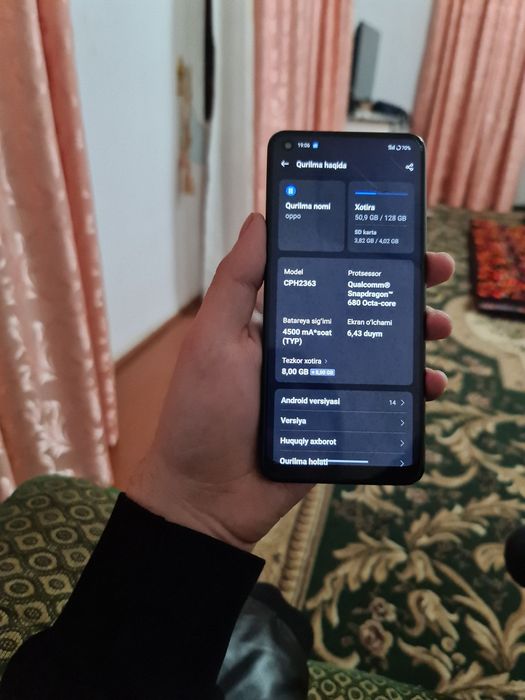 Oppo reno 7t 8ga128g