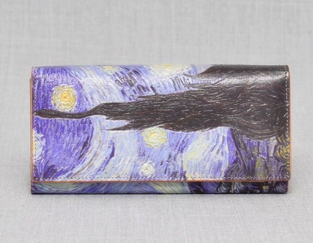 Рисувани портфейли от естествена кожа / с безплатна доставка /