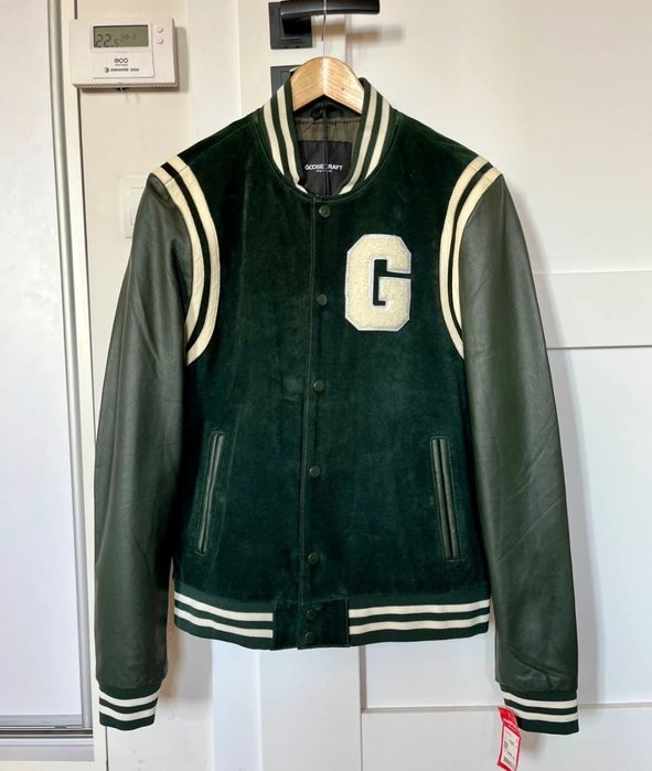 Jacheta piele verde Goosecraft S