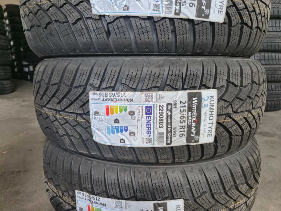 4 Anvelope M+S IARNA - 215/65/16 98H - Kumho WinterCraft WP52 - NOU - DOT 2023 !