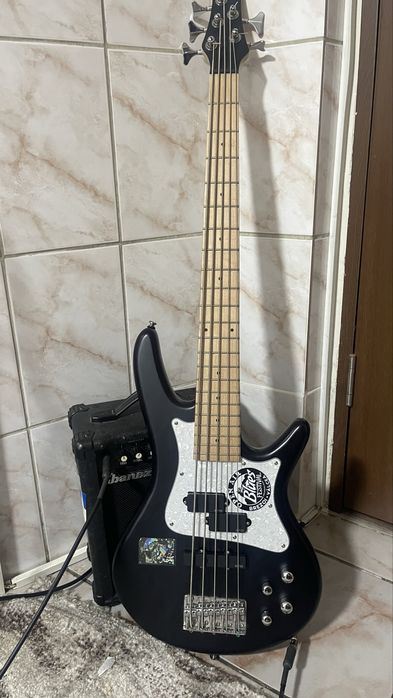 Bass Guitar Ibanez SRMD205 cu pickupuri schimbate EMG-PJ Set Active