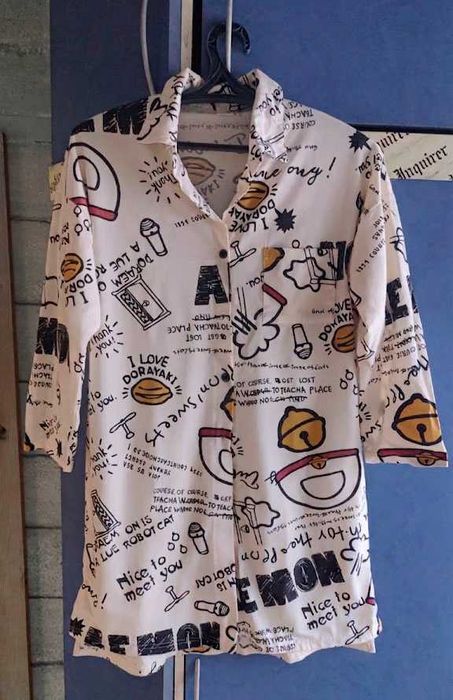 блуза-туника с ярким принтом