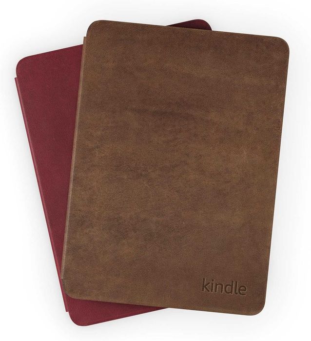 Премиальный кожаный чехол для Kindle Paperwhite/Colorsoft(Walnut/Ruby)