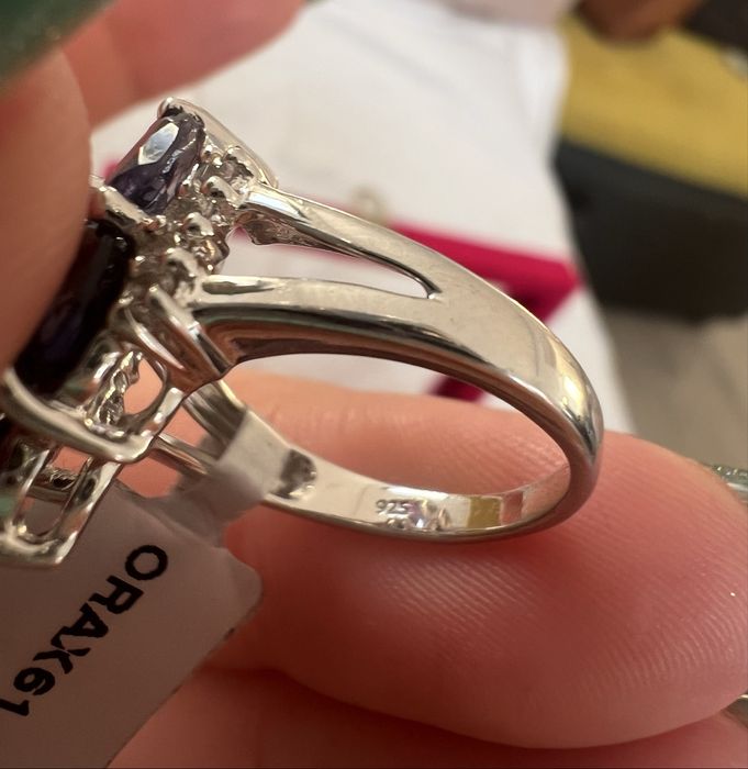 Argint 925 cu topaz alb natural african