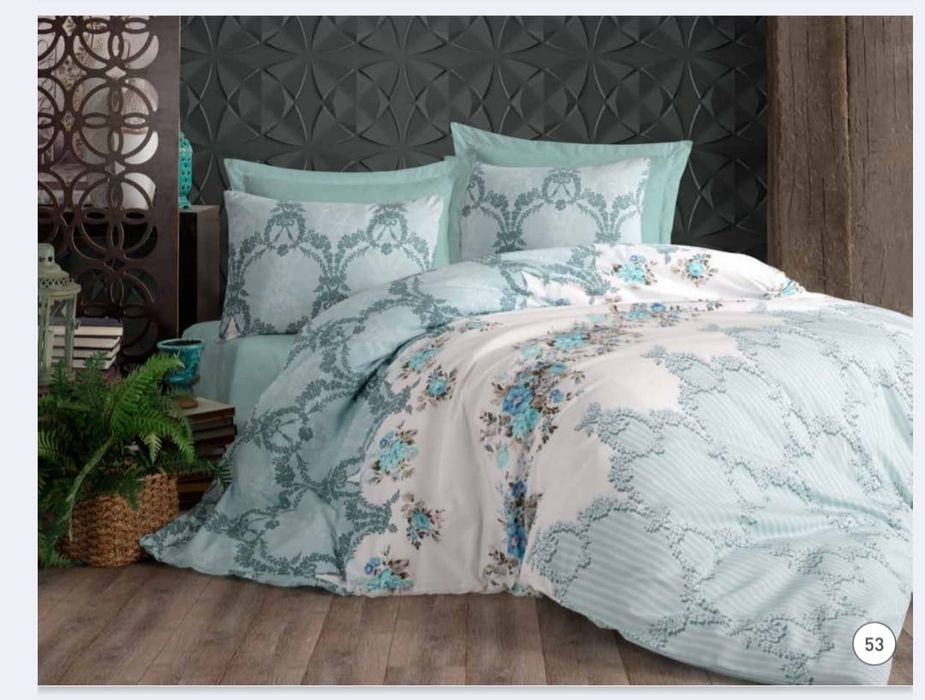 Марка VALDİVİA луксозен двоен ранфорс спален комплект 100%памук- 25 €