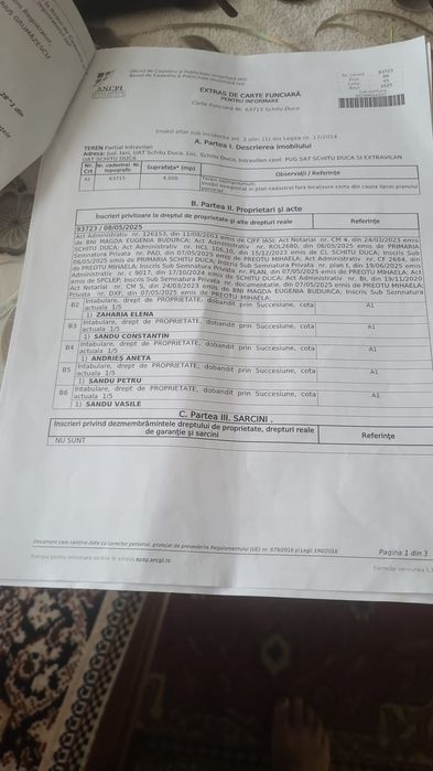 Vad teren la intrare in comuna schitul duca