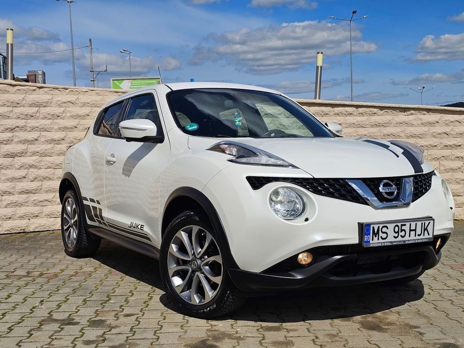 Nissan Juke Facelift~An 2015~1.2TCe-115Cp~TEKNA~Xenon~Piele~Alb Perlat~Impecabil