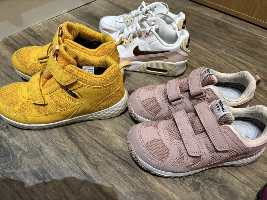 Три чифта детски маратонки 34 номер Nike, Viking goretex