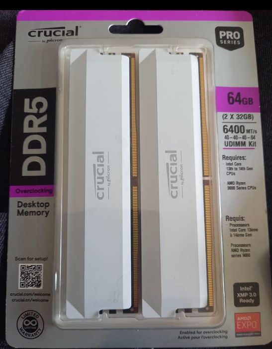 Crucial Pro Series 64GB DDR5 Crucial Pro Series 64GB DDR5 Overclocking