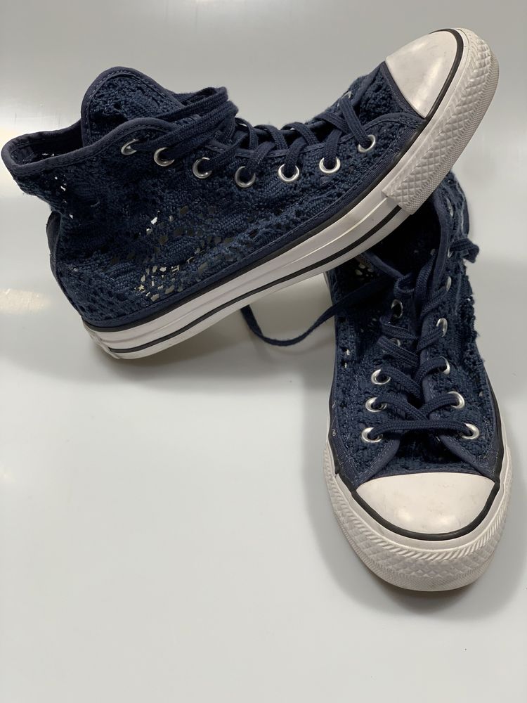 Converse blu clearance con paillettes