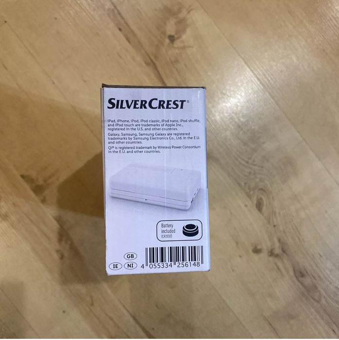 Silvercrest Дигитален будилник с QI зарядна станция 90 x 46 мм бял