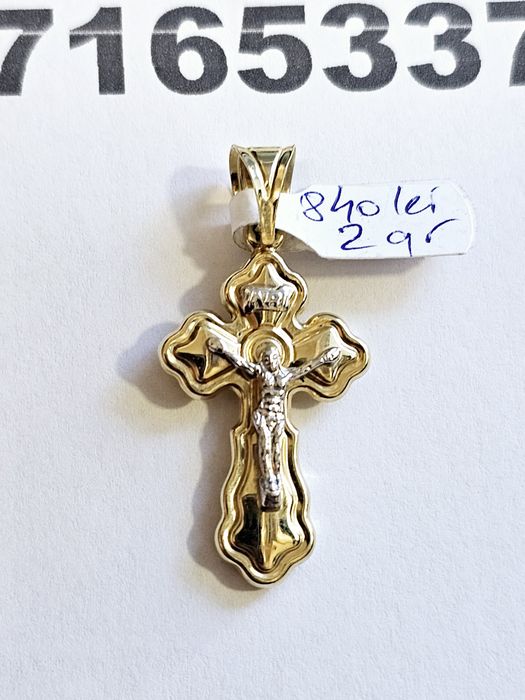 Maty amanet Cruce din aur 14 k 2 g cod 222