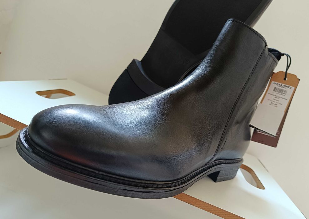 Ghete chelsea zip 45 premium Jack & Jones NOU piele moale