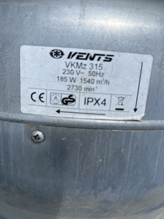 Ventilator centrifugal in linie BT3 315 VENTS VKMz