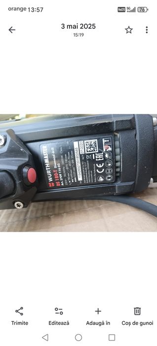 Vând mașină Wurth Master DS 180-T carotat găurit profesională