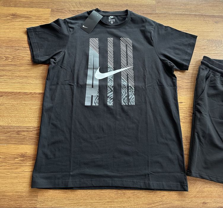 Мъжки,памучен,черен къс комплект Nike Air