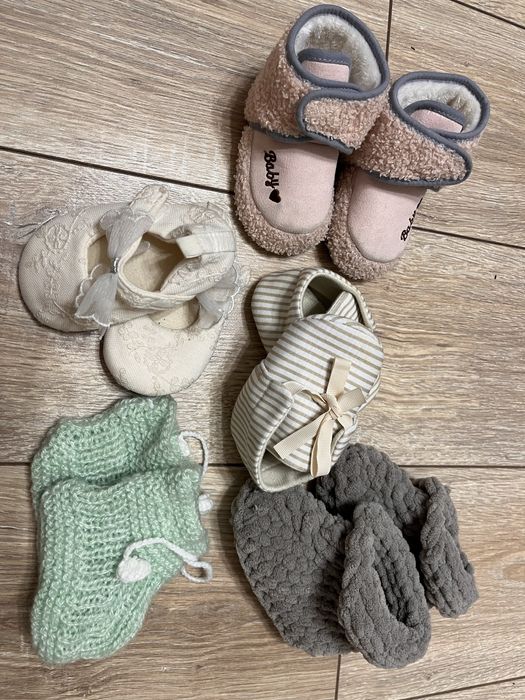 Детская обувь пинетки вязанные тапки