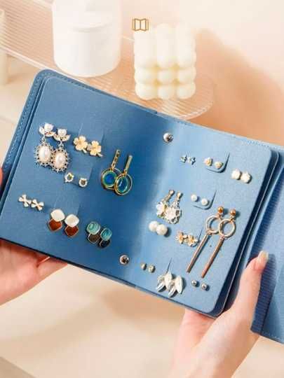 Складная книга для хранения сережек, портативный органайзер
