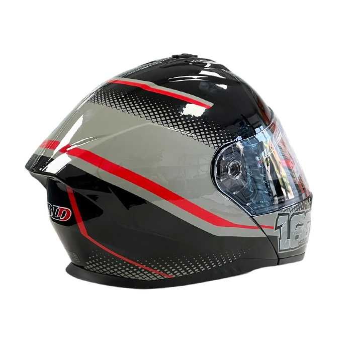 Mодуларна каска за мотор черно/неон