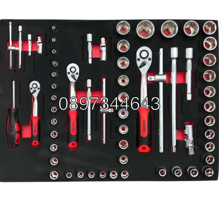 Шкаф с инструменти с 6 чекмеджета – 4 пълни Hawek