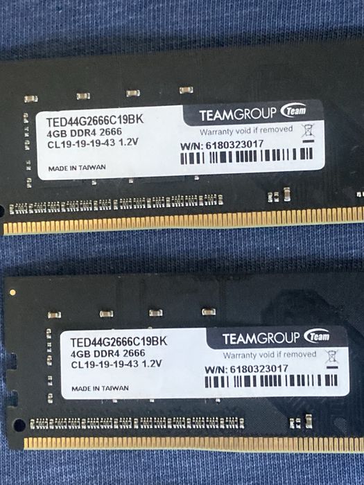 Team Group Ram ddr4 2x4 2666mhz