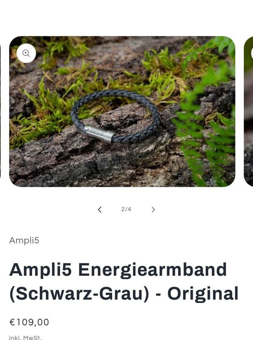 Кожена гривна Ampli5 със сребро