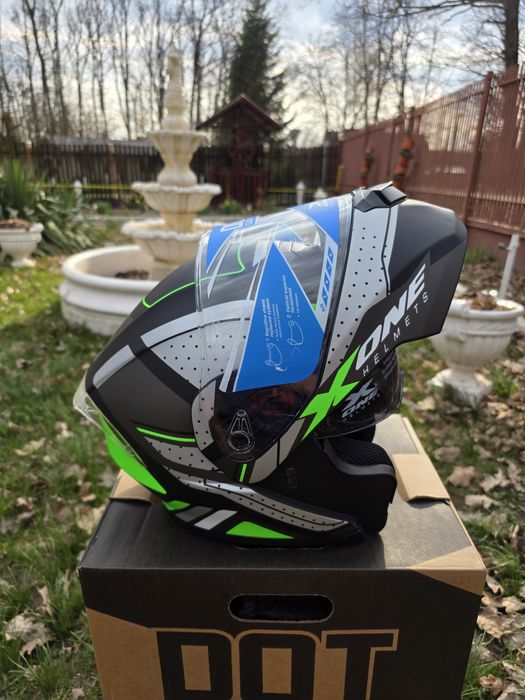 Casca moto atv XONE FLIP UP NOU  XL ochelari de soare