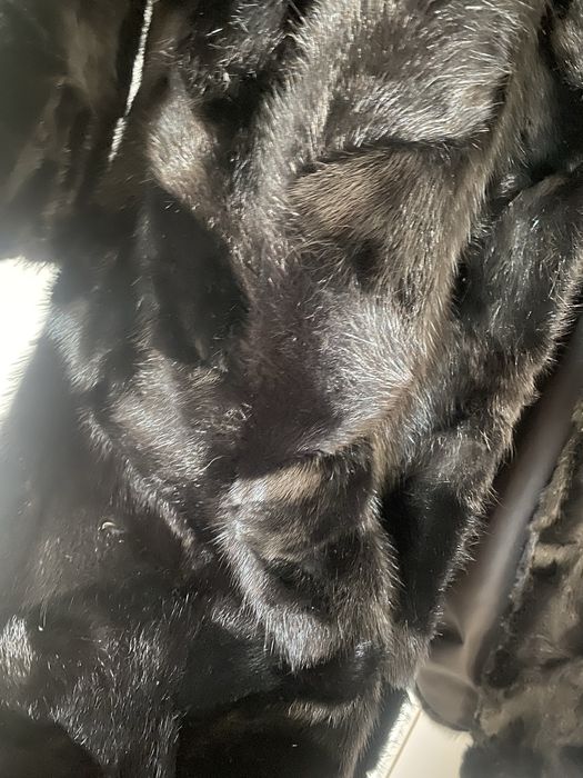 Шуба из кусочков норки