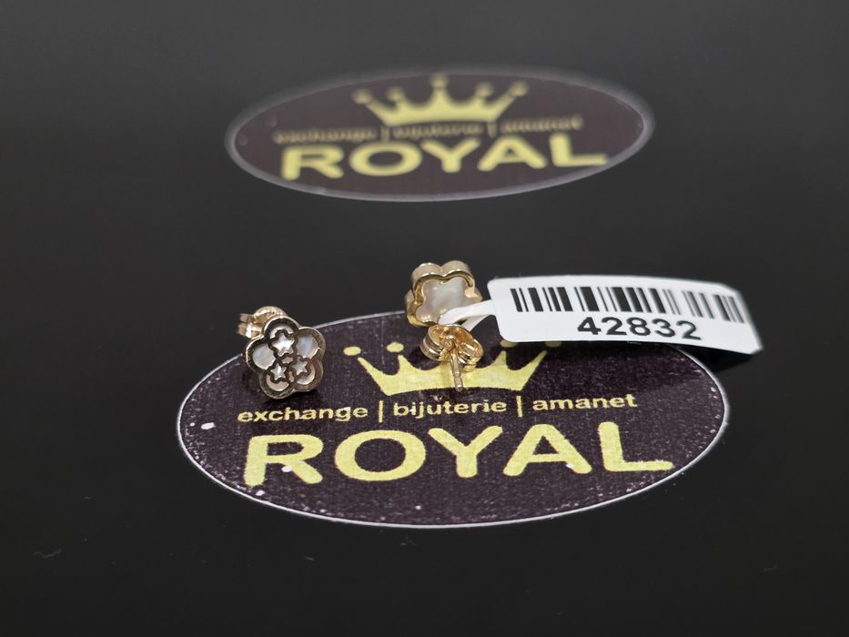 Bijuteria Royal: Cercei aur 14k/0.82 gr