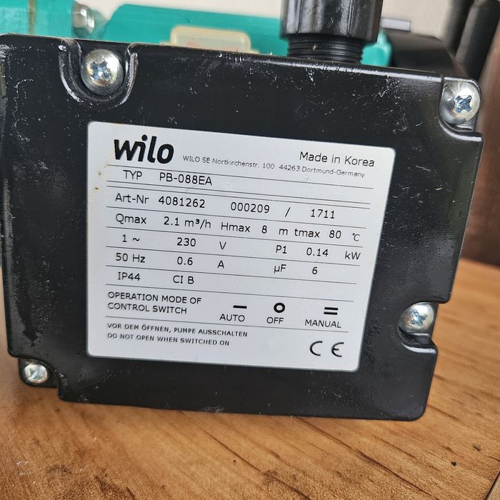 Бустер помпа -140w. Wilo.