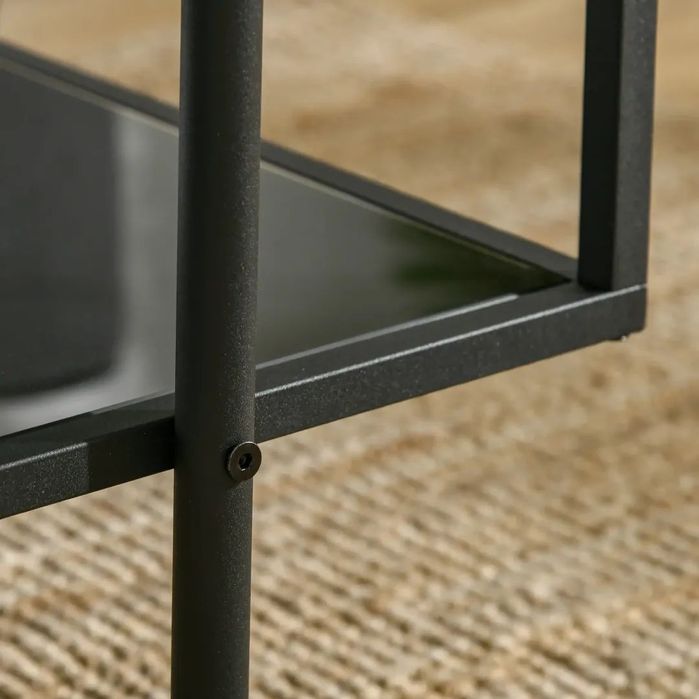 Холна маса HOMCOM с рафт, регулируеми крачета, стоманена рамка