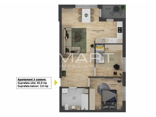 Apartament decomandat cu 3 camere Doamna Stanca — fotografia 1