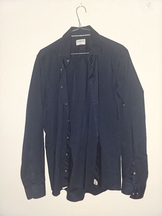 Camasa Calvin Klein, bleumarin, marimea 42, Slim Fit