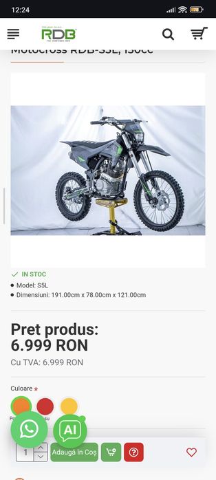 Vând motocross enduro